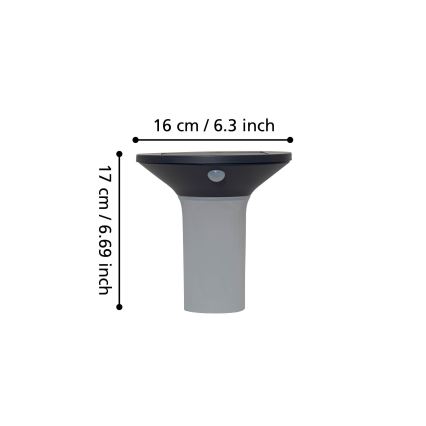 Eglo - Lampă solară LED de exterior cu senzor 6xLED/0,03W/3,7V IP44