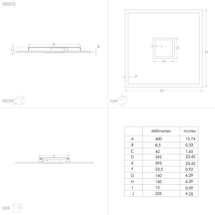Eglo - Plafonieră LED RGBW reglabilă LED/36W/230V 3000-6000K 59,5x59,5 cm + telecomandă
