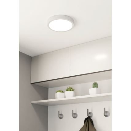 Eglo - Plafonieră LED pentru baie, 17 W, 230 V, alb, IP44, Ø 21 cm
