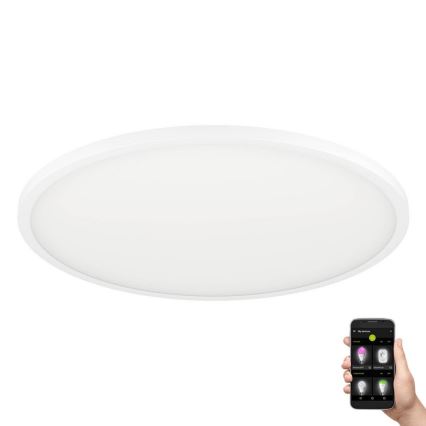Eglo - Plafonier LED reglabil intensitate LED/33,5W/230V diam. 45 cm alb