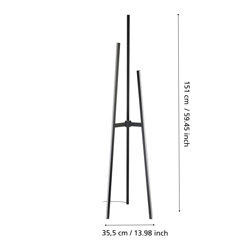 Lampadar LED Eglo, 30 W, 230 V, negru