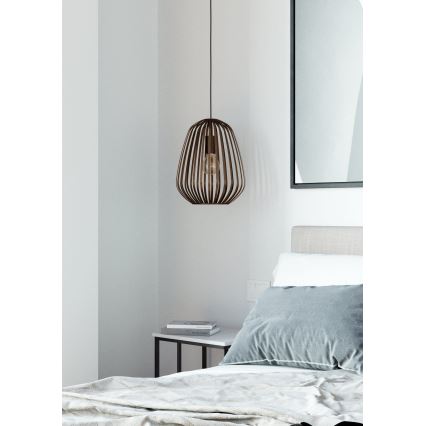 Eglo - Lampă suspendată pe cablu 1xE27/40W/230V bronzată