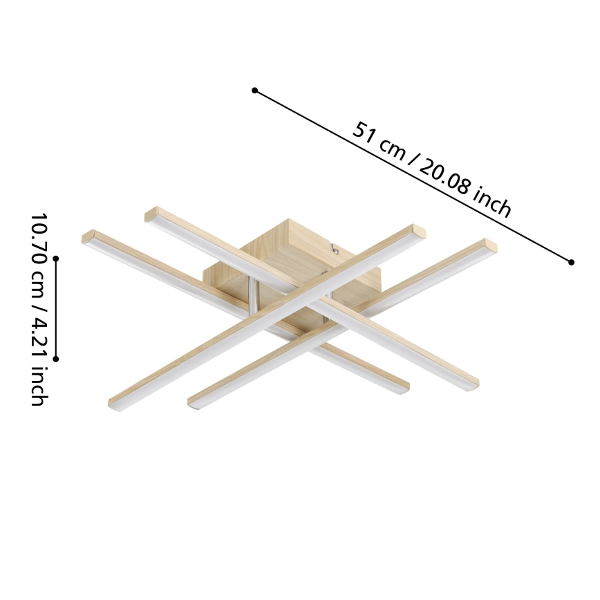 Eglo - Plafonieră LED/20,5W/230V auriu