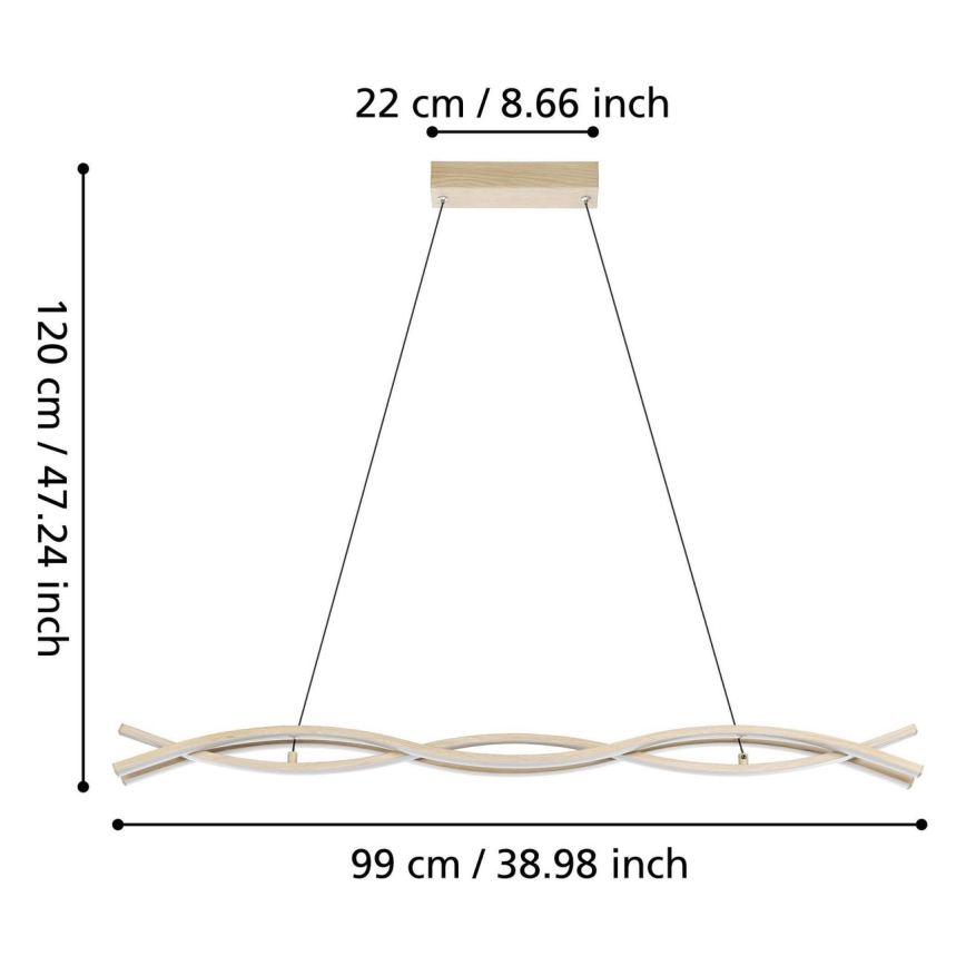 Eglo - Lustra LED pe cablu LED/35W/230V bej