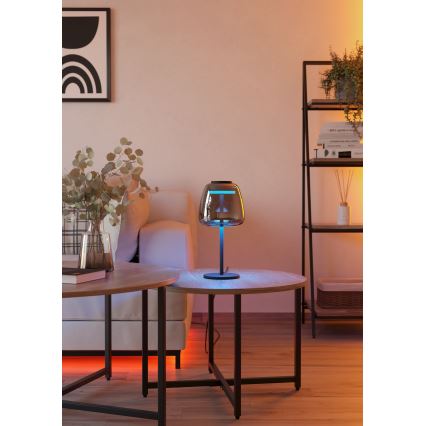 Eglo - Lampă de masă LED RGBW reglabilă LED/7,7W/230V 2700-6500K fumurie