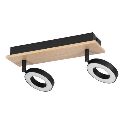 Spot LED Eglo 2xLED/4,2W/230V negru/maro