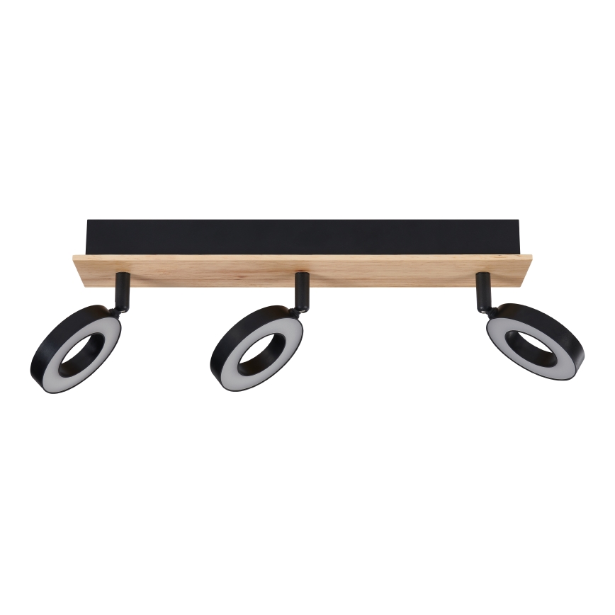 Eglo - Spot LED, 3 x LED / 4,2 W / 230 V, negru/maro