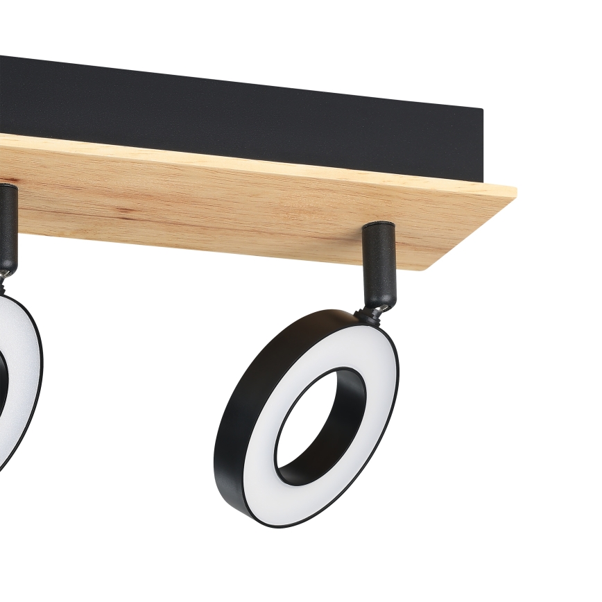 Eglo - Spot LED, 3 x LED / 4,2 W / 230 V, negru/maro