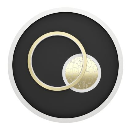 Eglo - Plafonieră LED Ø 38 cm, LED/14W/230V + LED/8,5W, negru/auriu