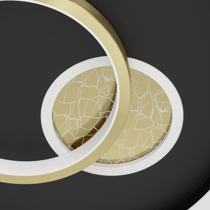 Eglo - Plafonieră LED Ø 38 cm, LED/14W/230V + LED/8,5W, negru/auriu