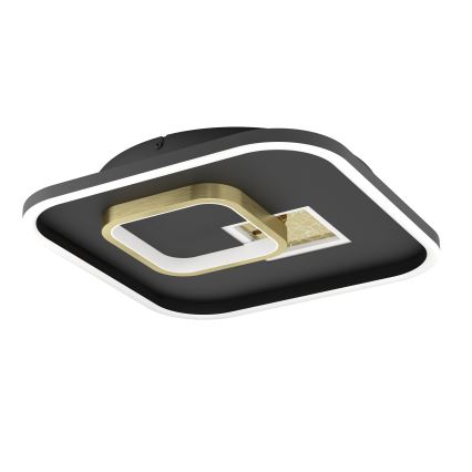 Eglo - Plafonieră LED/16,2W/230V + LED/9,2W 38x38 cm negru/auriu