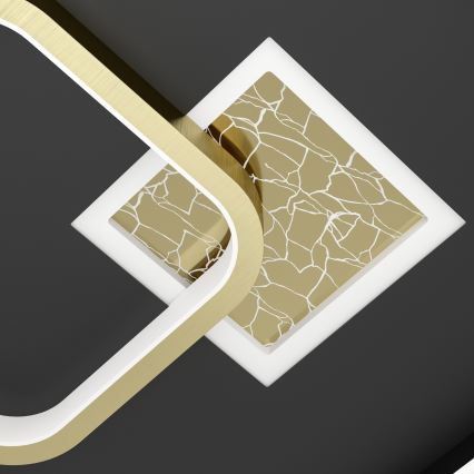 Eglo - Plafonieră LED/16,2W/230V + LED/9,2W 38x38 cm negru/auriu