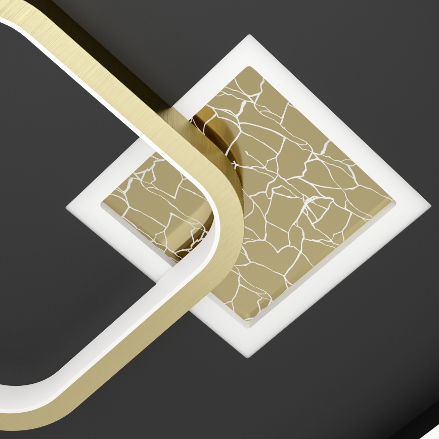 Eglo - Plafonieră LED/16,2W/230V + LED/9,2W 38x38 cm negru/auriu