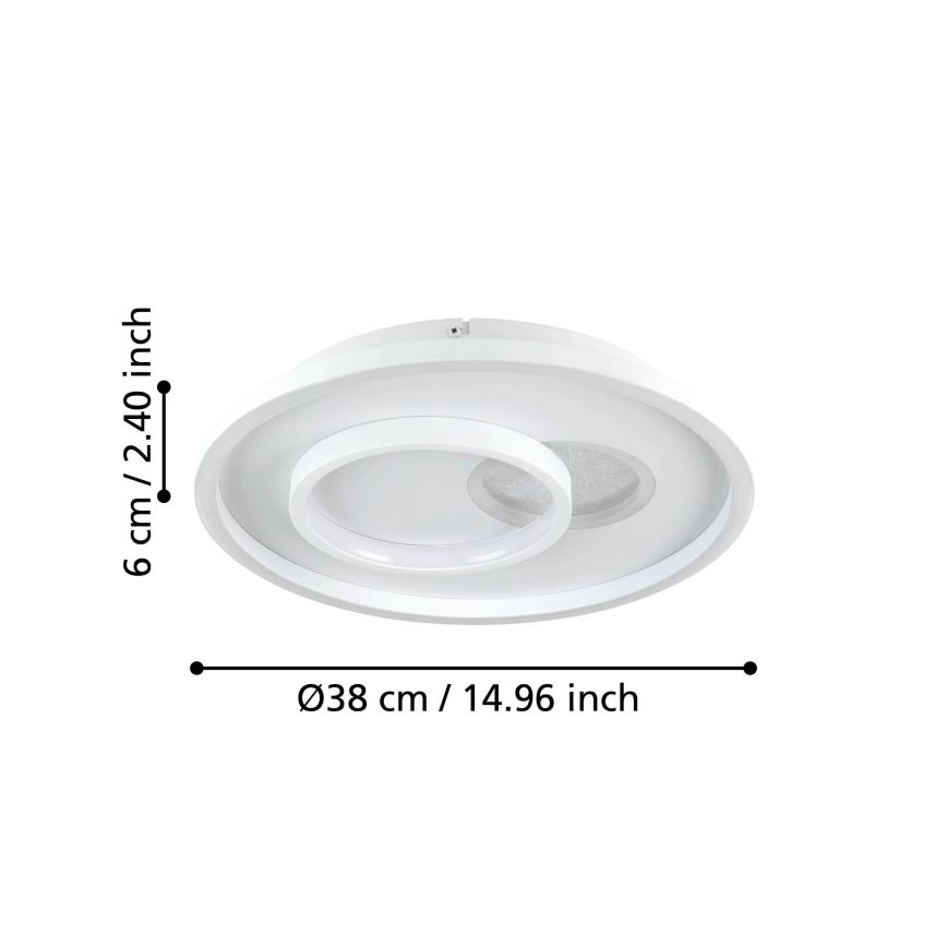 Eglo - Plafonieră LED/14W/230V + LED/8,5W Ø 38 cm albă