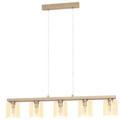 Eglo - Lustră suspendată pe cablu, 5 x E27, max. 28 W, 230 V