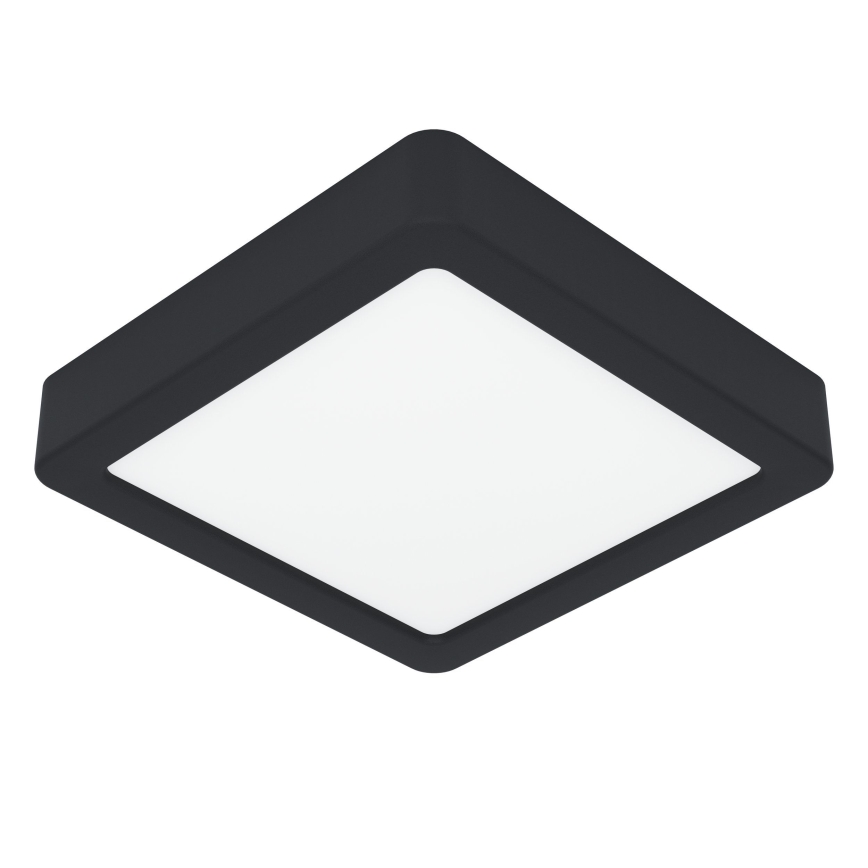 Eglo - Plafonieră LED, 7W, 230V, 2700/4000/6500K, 15 x 15 cm, negru