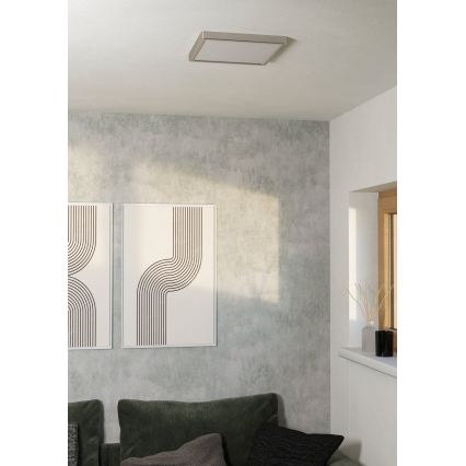 Eglo Plafonieră LED, 13W, 230V, 2700/4000/6500K, 29x29 cm, crom mat