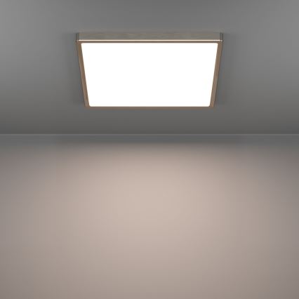 Eglo - Plafonieră LED, 17,5 W/230 V, 2700/4000/6500 K, 39 x 39 cm, crom mat