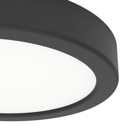 Eglo - Plafonieră LED pentru baie, 7,5 W, 230 V, 2700/4000/6500 K, Ø 16,6 cm, IP44, negru