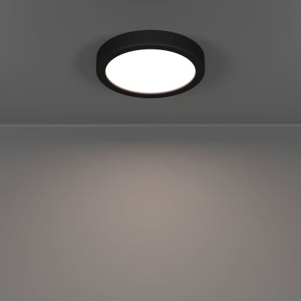Eglo - Plafonieră LED pentru baie, 7,5 W, 230 V, 2700/4000/6500 K, Ø 16,6 cm, IP44, negru