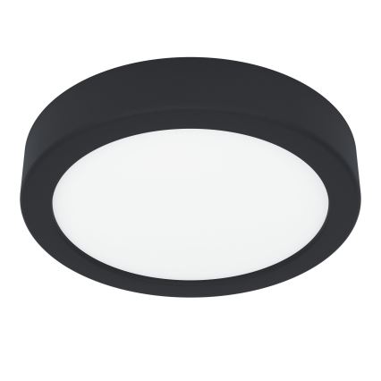 Eglo - Plafonieră LED pentru baie, 7,5 W, 230 V, Ø 16,6 cm, IP44, negru