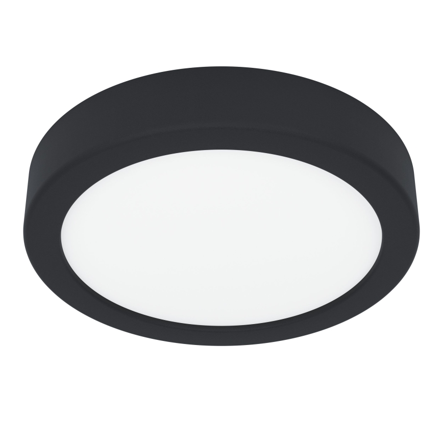 Eglo - Plafonieră LED pentru baie, 7,5 W, 230 V, Ø 16,6 cm, IP44, negru