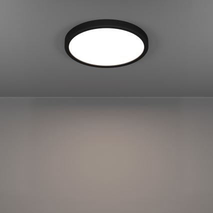 Eglo - Plafonieră LED pentru baie, 14,2W, 230V, 2700/4000/6500K, Ø 27,8 cm, IP44, negru