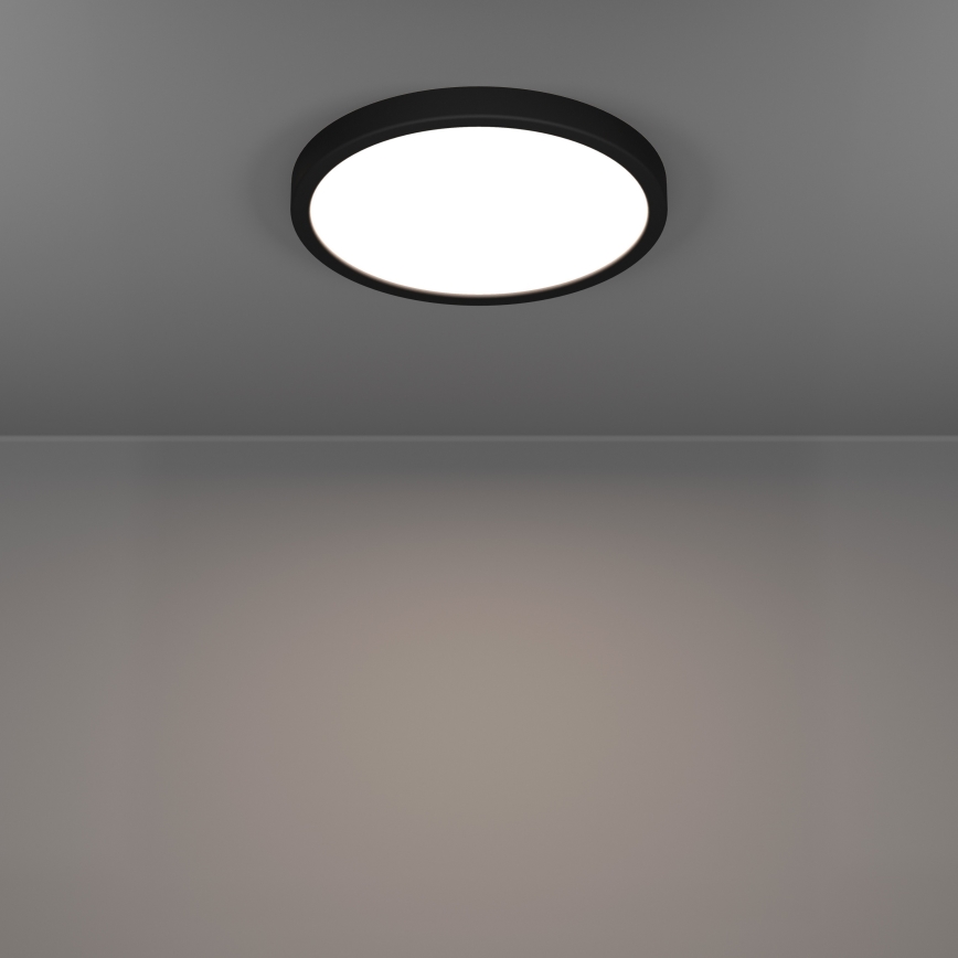 Eglo - Plafonieră LED pentru baie, 14,2W, 230V, 2700/4000/6500K, Ø 27,8 cm, IP44, negru