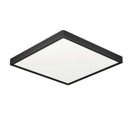 Eglo - Plafonieră LED pentru baie, 10,5 W, 230 V, 22 x 22 cm, IP44, neagră
