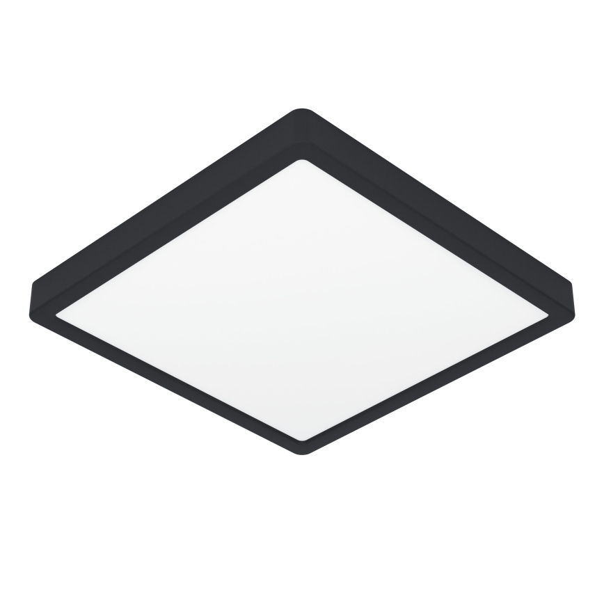 Plafonieră LED pentru baie Eglo, 13 W, 230 V, 29 x 29 cm, IP44, neagră