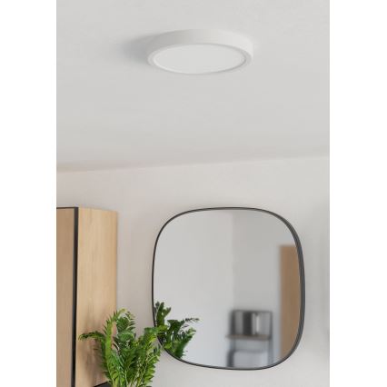 Eglo - Plafonieră LED pentru baie, 11,5 W, 230 V, 2700/4000/6500 K, Ø 21,1 cm, IP44, albă