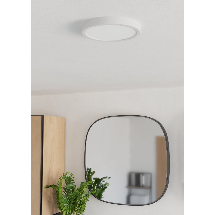Eglo - Plafonieră LED pentru baie, 11,5 W, 230 V, 2700/4000/6500 K, Ø 21,1 cm, IP44, albă