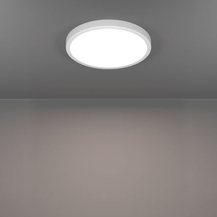 Eglo - Plafonieră LED pentru baie, 14,2 W, 230 V, 2700/4000/6500 K, Ø 27,8 cm, IP44, alb