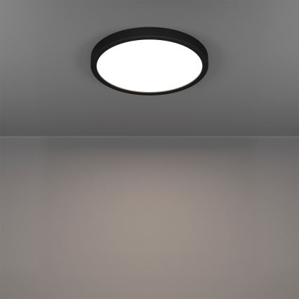 Eglo - Plafonieră LED RGBW dimmabilă pentru baie LED/14,3W/230V 2700-6500K Ø 27,8cm IP44 negru
