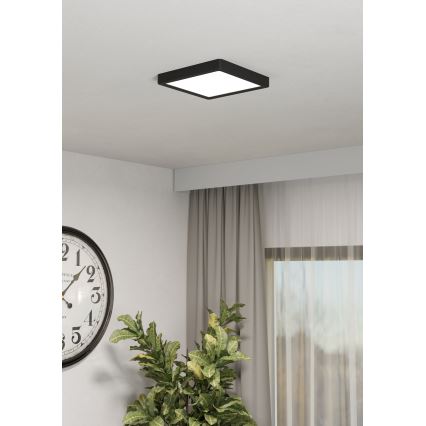 Eglo - Plafonieră LED RGBW dimmabilă pentru baie LED/10,5W/230V 2700-6500K 22x22 cm IP44 negru