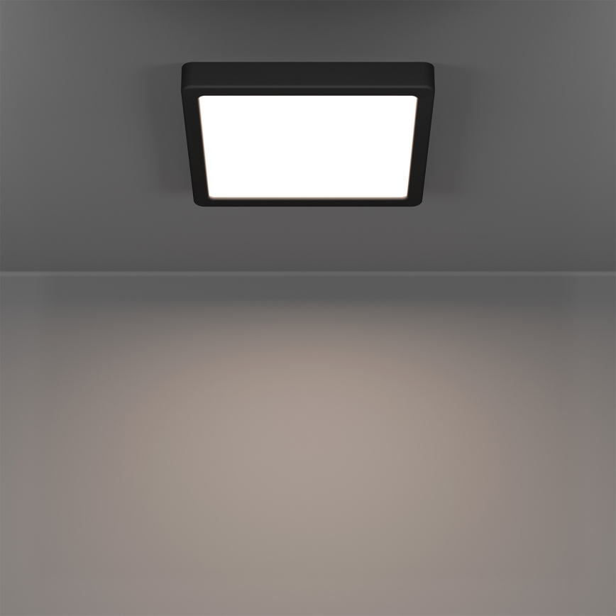 Eglo - Plafonieră LED RGBW dimmabilă pentru baie LED/10,5W/230V 2700-6500K 22x22 cm IP44 negru