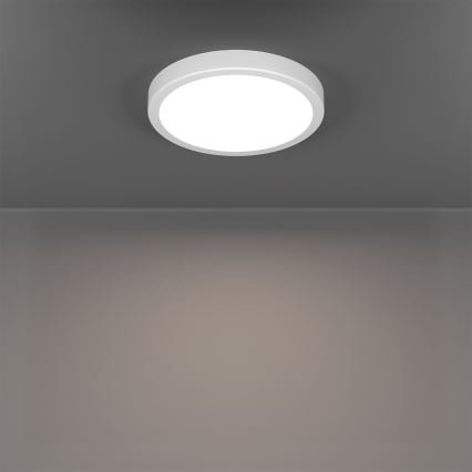 Eglo - Plafonieră de baie LED RGBW dimabilă, 11,2 W/230 V, 2700-6500 K, Ø 21,1 cm, IP44, albă