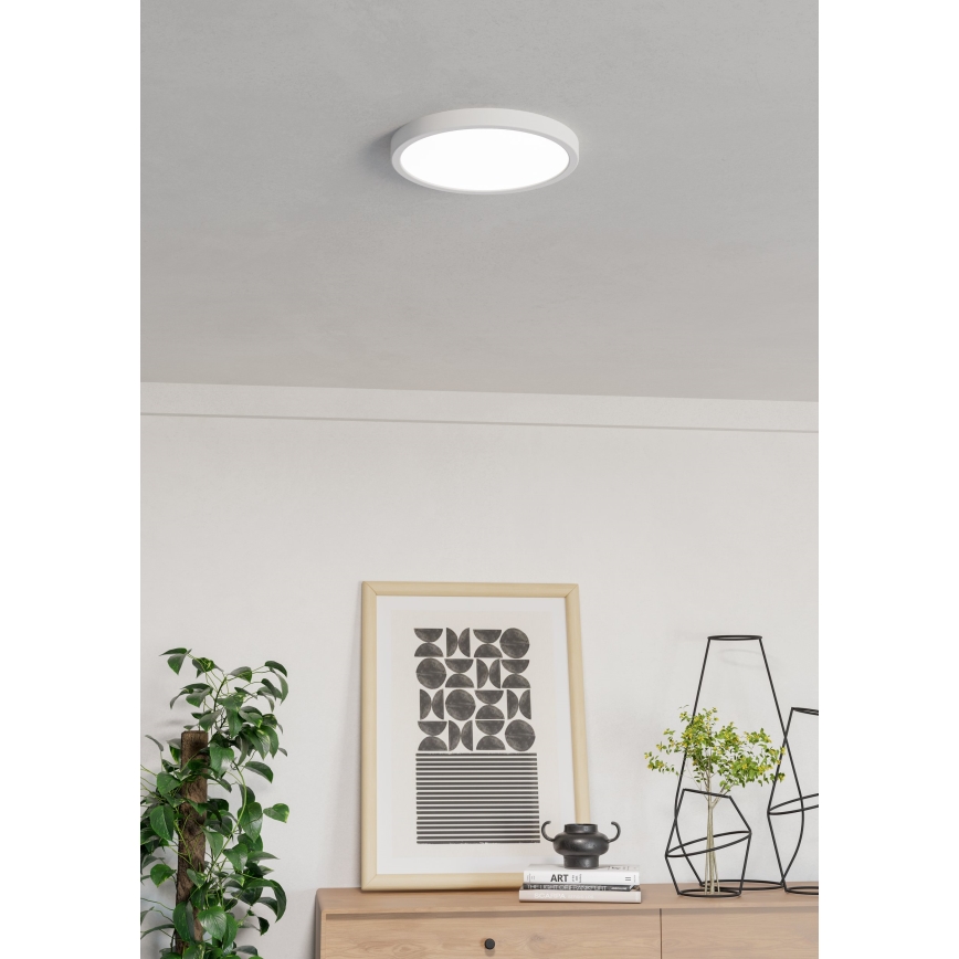Eglo - Plafonieră LED RGBW reglabilă pentru baie, 14,3W/230V, 2700-6500K, Ø 27,8 cm, IP44, albă