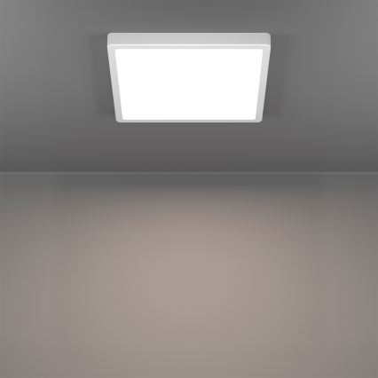 Eglo - Plafonieră LED RGBW dimabilă pentru baie, 13,5 W, 230 V, 2700–6500 K, 29,5 x 29,5 cm, IP44, albă