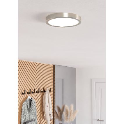 Eglo - Plafonieră LED RGBW dimabilă pentru baie LED/11,2W/230V 2700-6500K Ø 21,1 cm IP44 crom mat