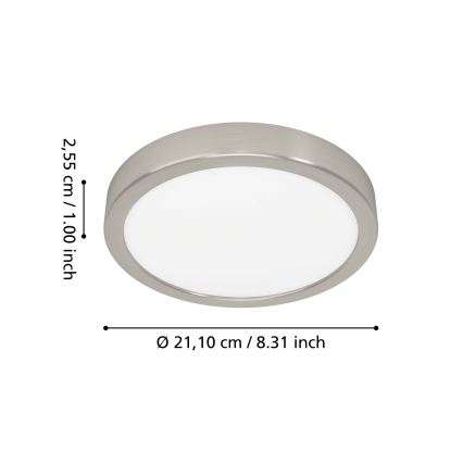 Eglo - Plafonieră LED RGBW dimabilă pentru baie LED/11,2W/230V 2700-6500K Ø 21,1 cm IP44 crom mat