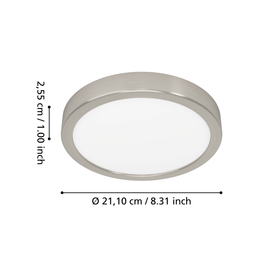 Eglo - Plafonieră LED RGBW dimabilă pentru baie LED/11,2W/230V 2700-6500K Ø 21,1 cm IP44 crom mat