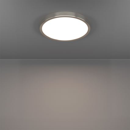 Eglo Plafonieră LED RGBW dimabilă pentru baie, 14,3 W, 230 V, 2700-6500 K, Ø 27,8 cm, IP44, crom mat