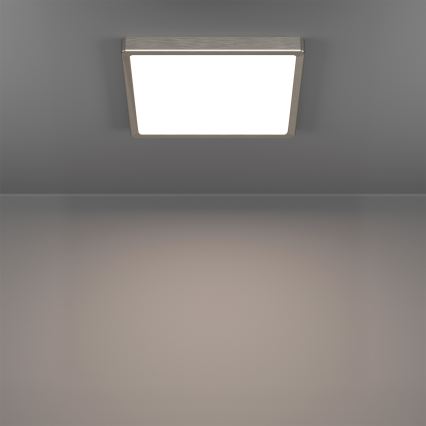 Eglo – Plafonieră LED RGBW cu funcție dimmer pentru baie, LED/13,5W/230V, 2700-6500K, 29,5x29,5 cm, IP44, crom mat