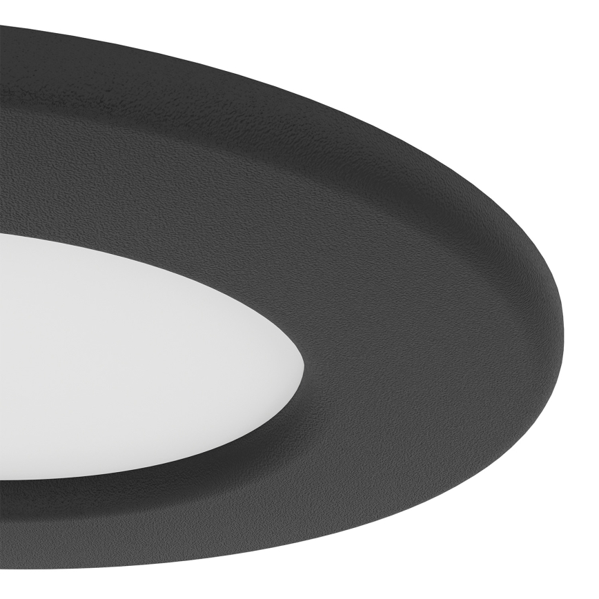 Eglo - Spot LED încastrat, 3,7 W, 230 V, 2700/4000/6500 K, Ø 8,8 cm, negru
