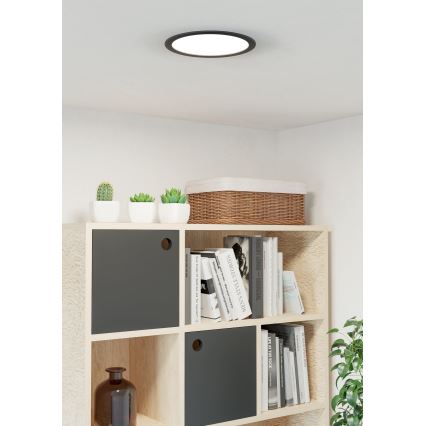 Eglo - Corp de iluminat LED încastrat, 18,5 W, 230 V, 2700/4000/6500K, Ø 21,6 cm, negru