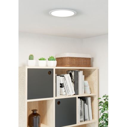 Eglo - Plafonieră LED încastrată 18,5 W, 230 V, 2700/4000/6500 K, Ø 21,6 cm, alb