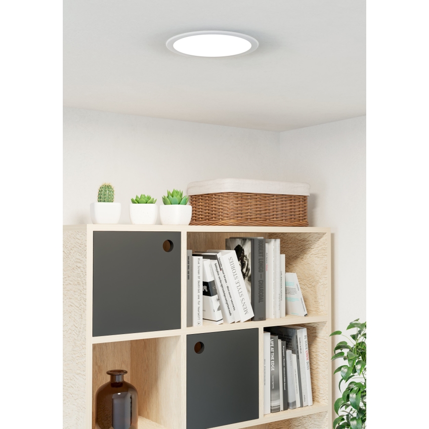 Eglo - Plafonieră LED încastrată 18,5 W, 230 V, 2700/4000/6500 K, Ø 21,6 cm, alb