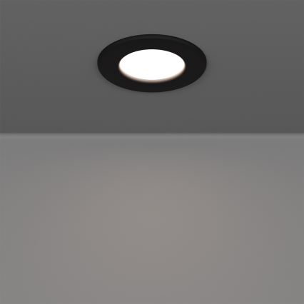 Eglo - Set de 3 spoturi LED RGBW încastrate pentru baie, reglabile, LED 2,8 W, 230 V, 2700–6500 K, Ø 8,8 cm, IP44, negru