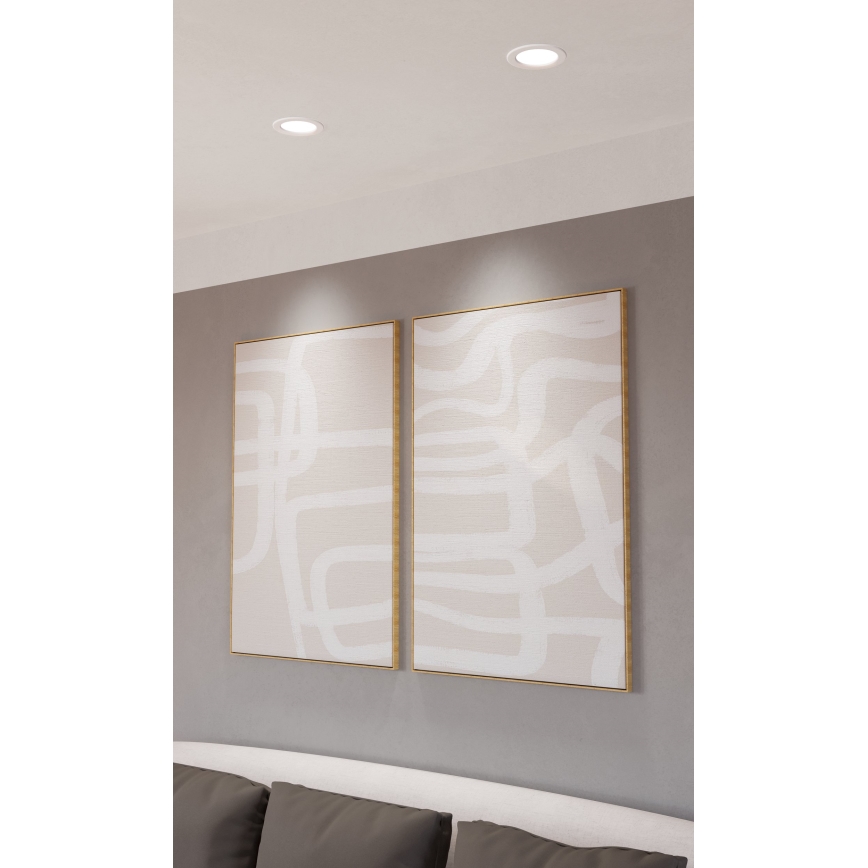 Eglo - Corp de iluminat LED RGBW dimmabil, încastrat pentru baie, LED/5W/230V 2700-6500K Ø 12 cm IP44 alb